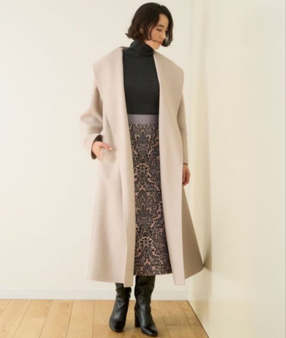 あ*！様 極美品✨アナイ 定価10万 シャルムビーバーショールカラーコート 36