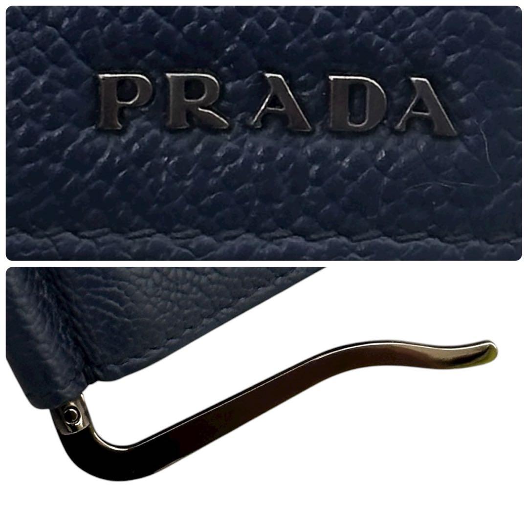 美品 プラダ ヴィッテロダイノ マネークリップ 財布 札入れ カード ICタグ