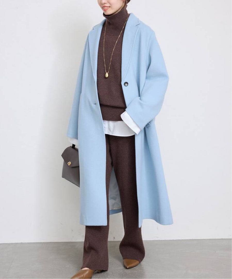 SLOBE IENA サックスブルー　チェスターコート