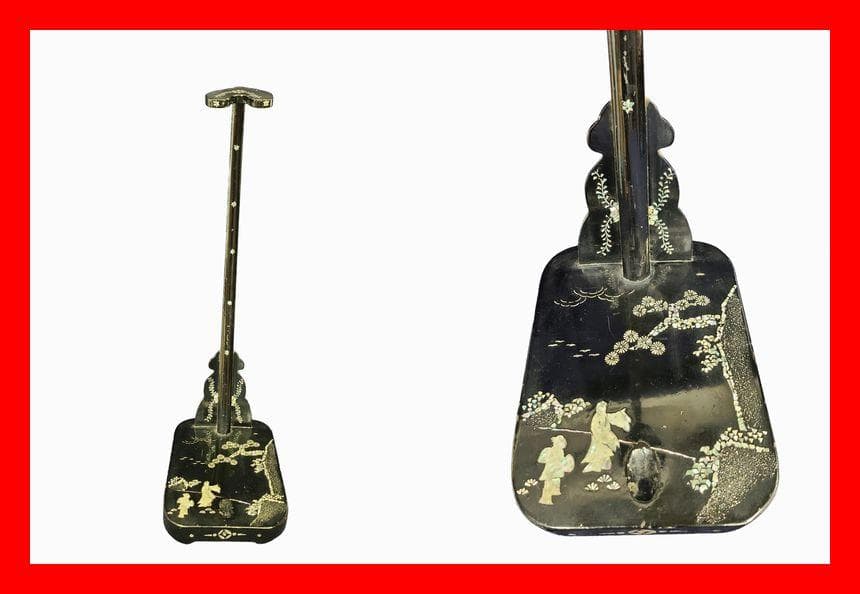 高級刀掛け2 螺鈿 1本掛け 約66ｘ26ｘ20 日本刀 真剣 骨董 0118