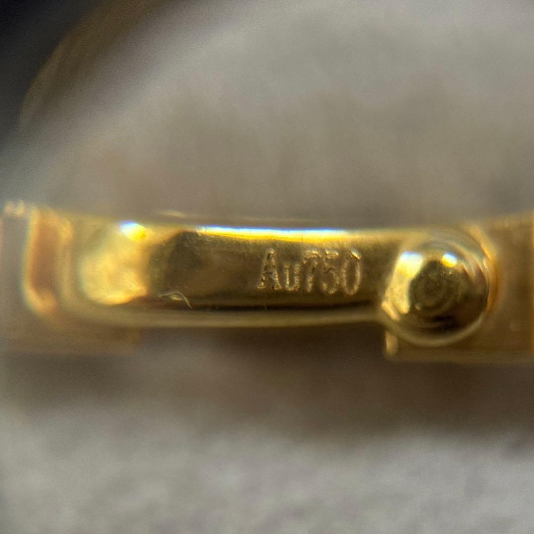 K18ペンダントトップ　チャーム　ネックレスパーツ　18金　中空