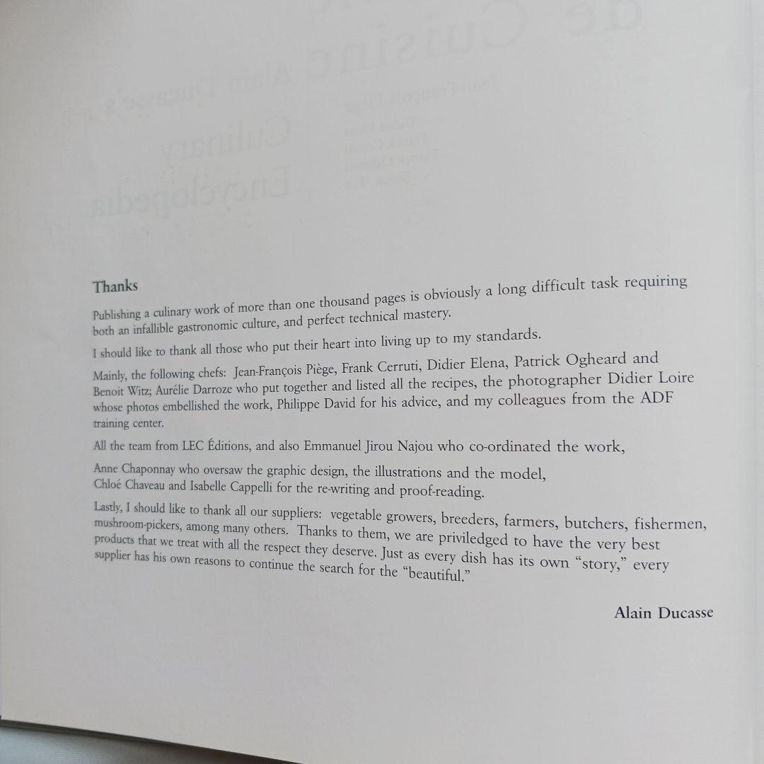 洋書 Grand Livre de Cuisine Alain Ducasse