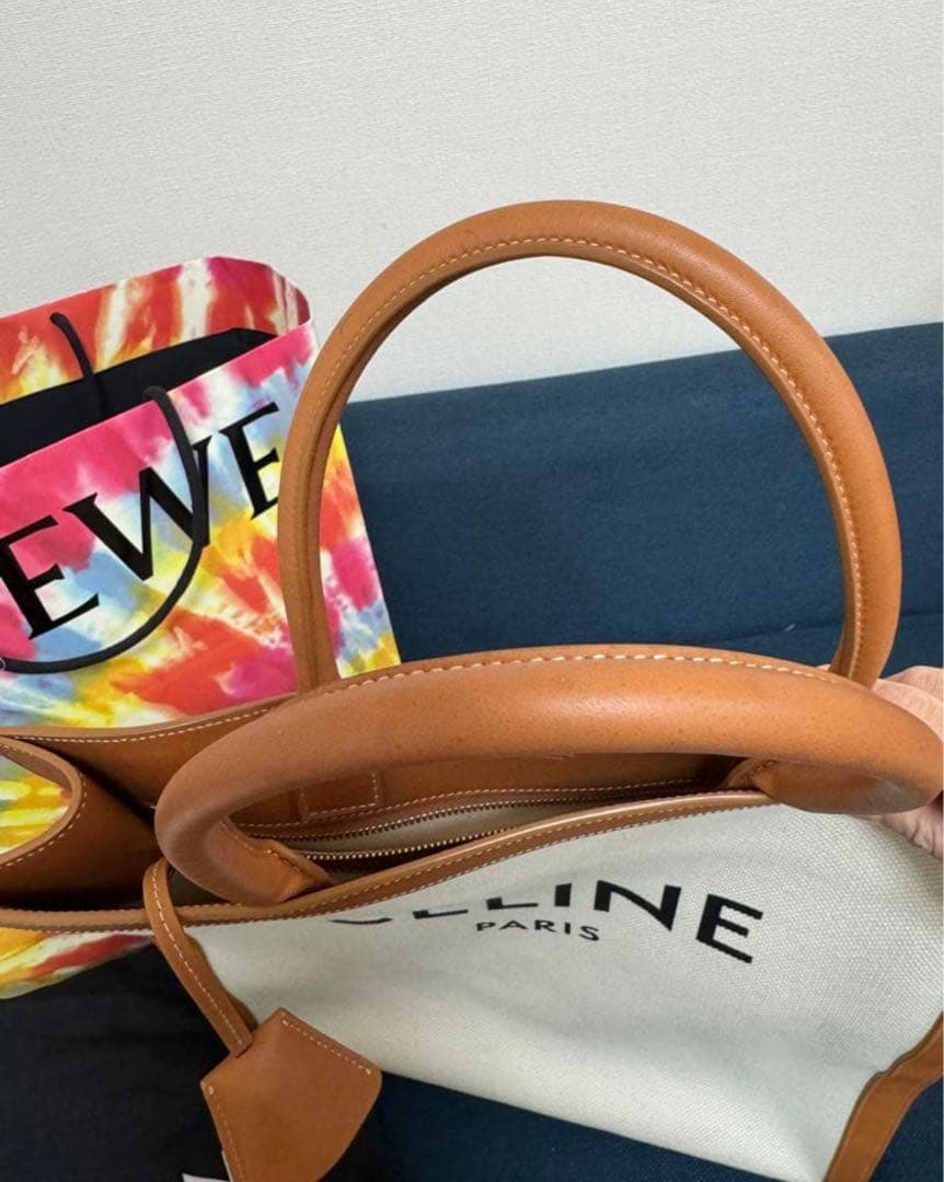 た*ん様 CELINE トートバッグ ラージ バーティカル カバ コットンキャン