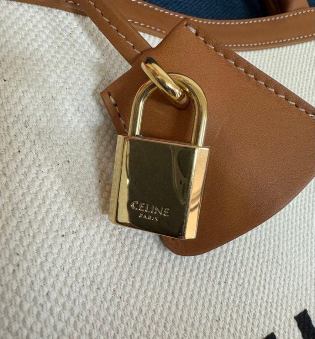 た*ん様 CELINE トートバッグ ラージ バーティカル カバ コットンキャン