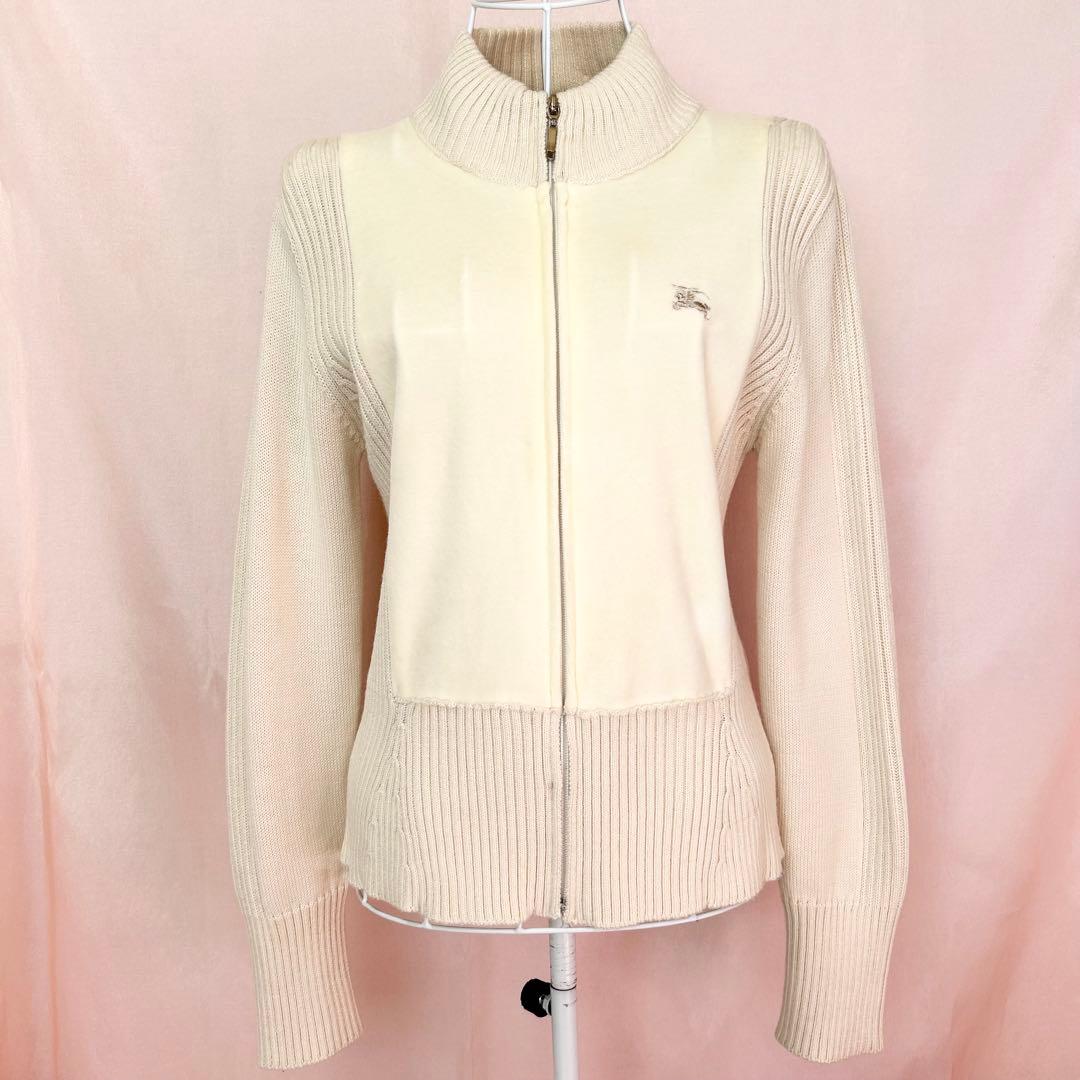 美品 バーバリー ロンドン ブルゾン ジャンパー カーディガン フルジップ L