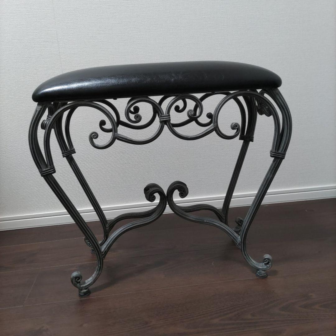 アイアンフレーム スツール 黒