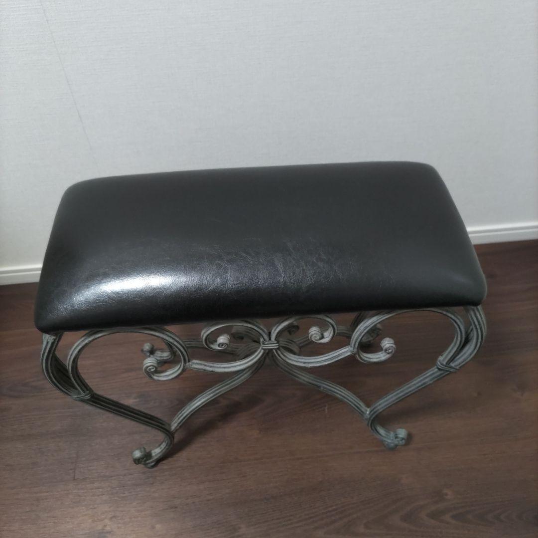 アイアンフレーム スツール 黒