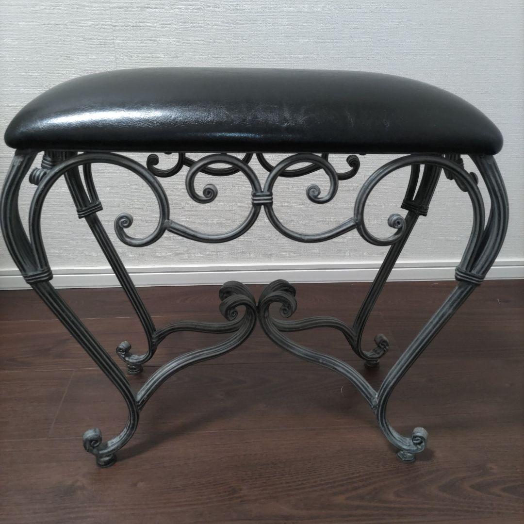 アイアンフレーム スツール 黒