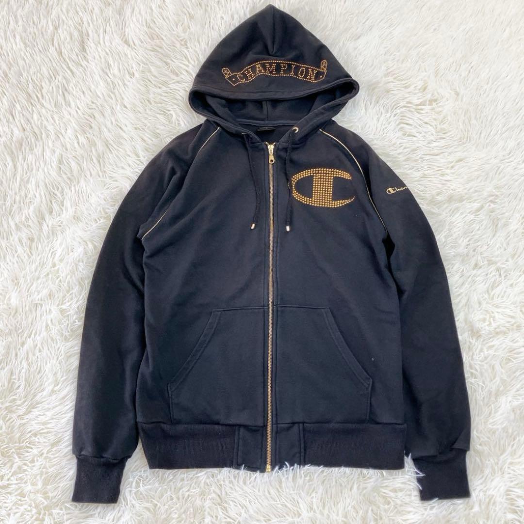 チャンピオン　ドレスキャンプ　ジャージ上下　セットアップ　スタッズ　ゴールド