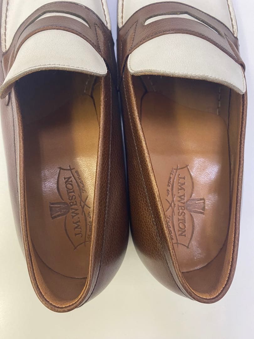 ローファー ブラウン ホワイト JMWESTON