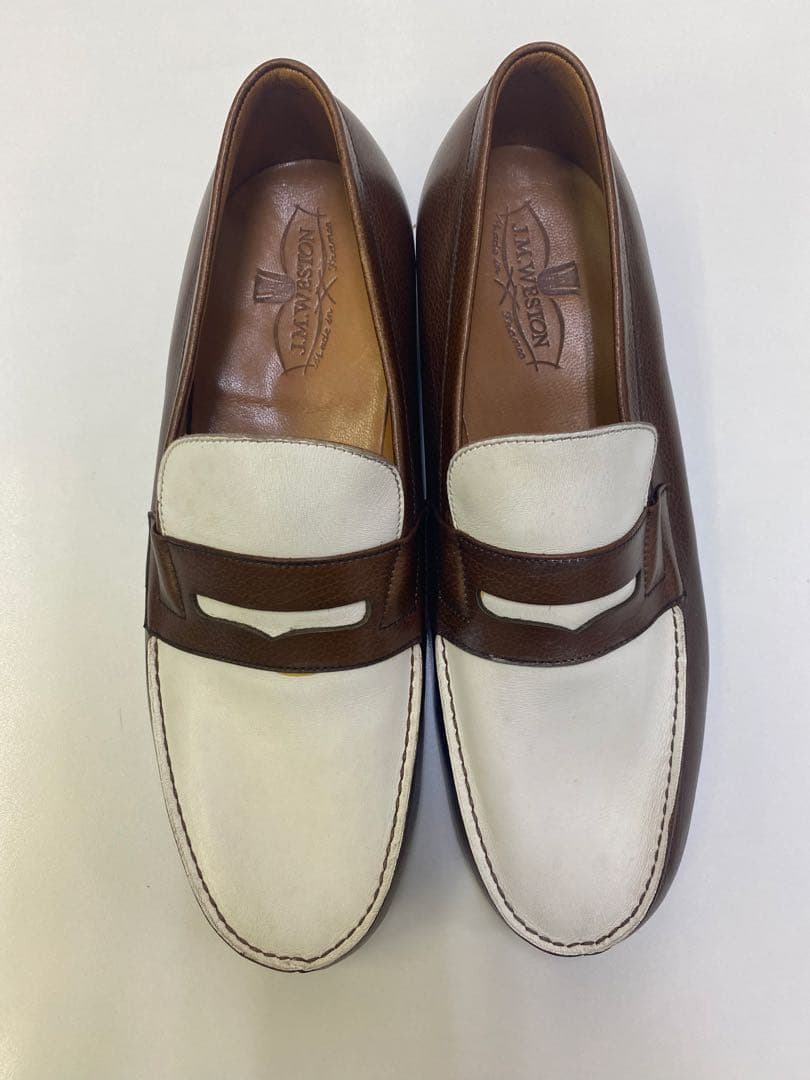 ローファー ブラウン ホワイト JMWESTON