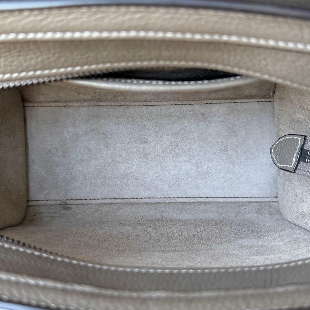 CELINE ラゲージ　ナノ　グレージュ　スリ　2WAYハンドバッグ