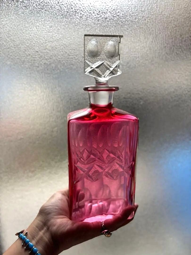 603 フランスアンティーク カットが美しいデキャンタ カラフ パリ 美品