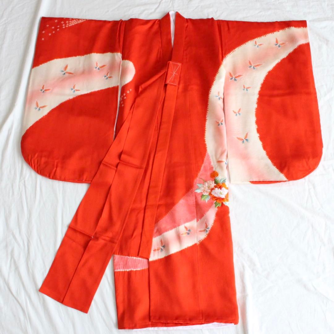 七五三 3歳 女の子 子供 正絹 着物 総絞り 被布 セット