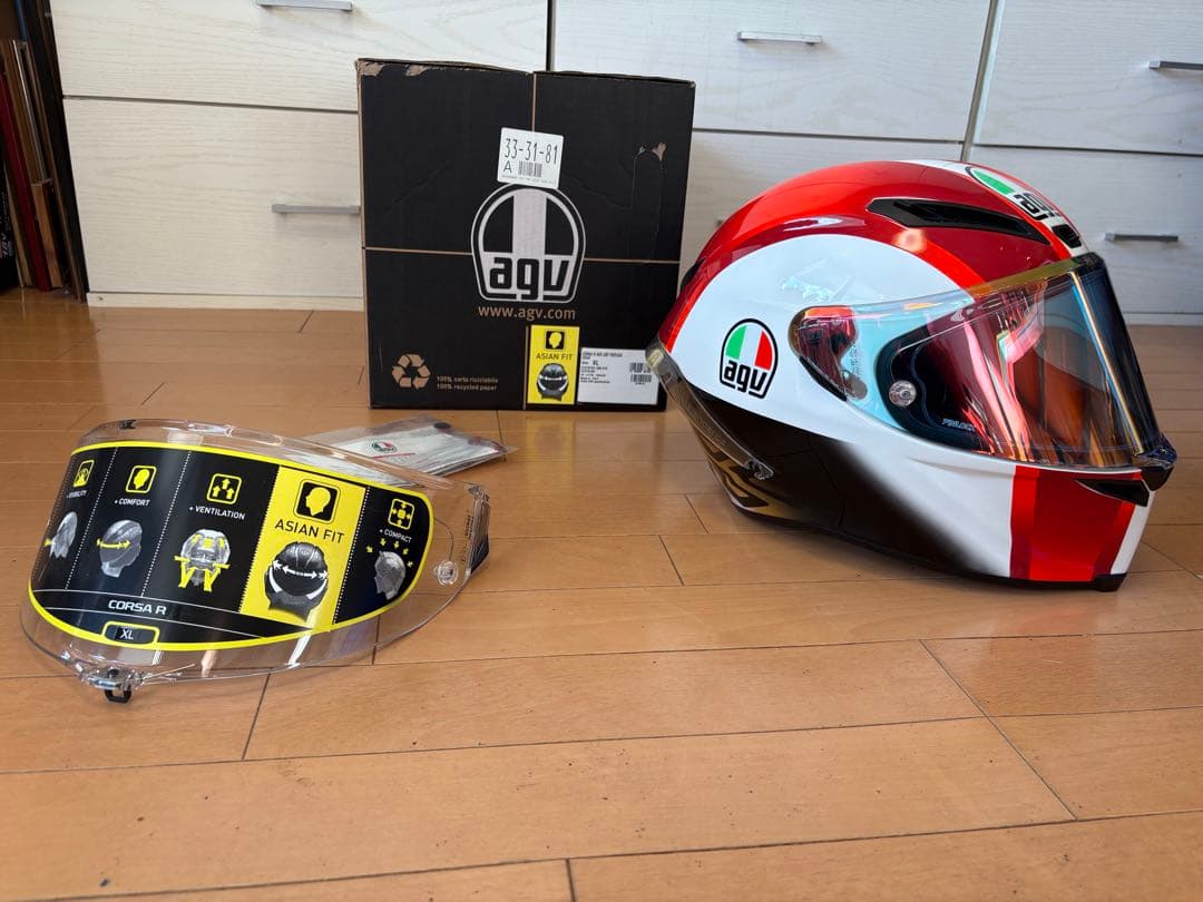 AGV コルサR シモンチェリ　アジアンフィットXL中古品　CORSA R