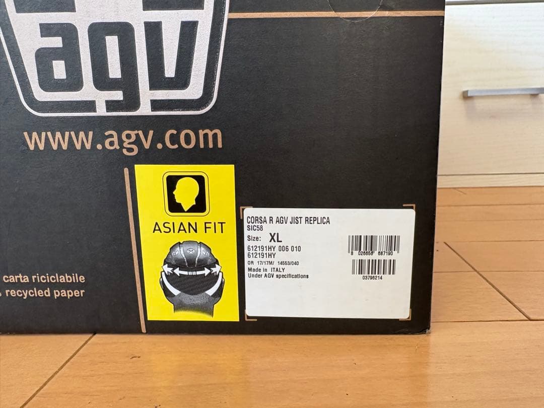 AGV コルサR シモンチェリ　アジアンフィットXL中古品　CORSA R