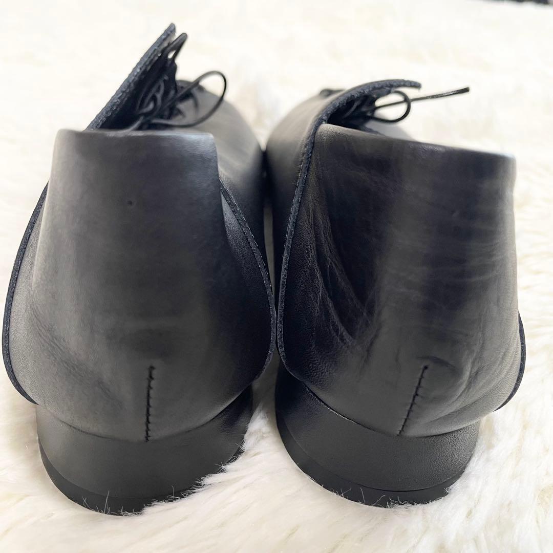 【未使用品】Odette e Odile ウェーブカットレースアップ フラット