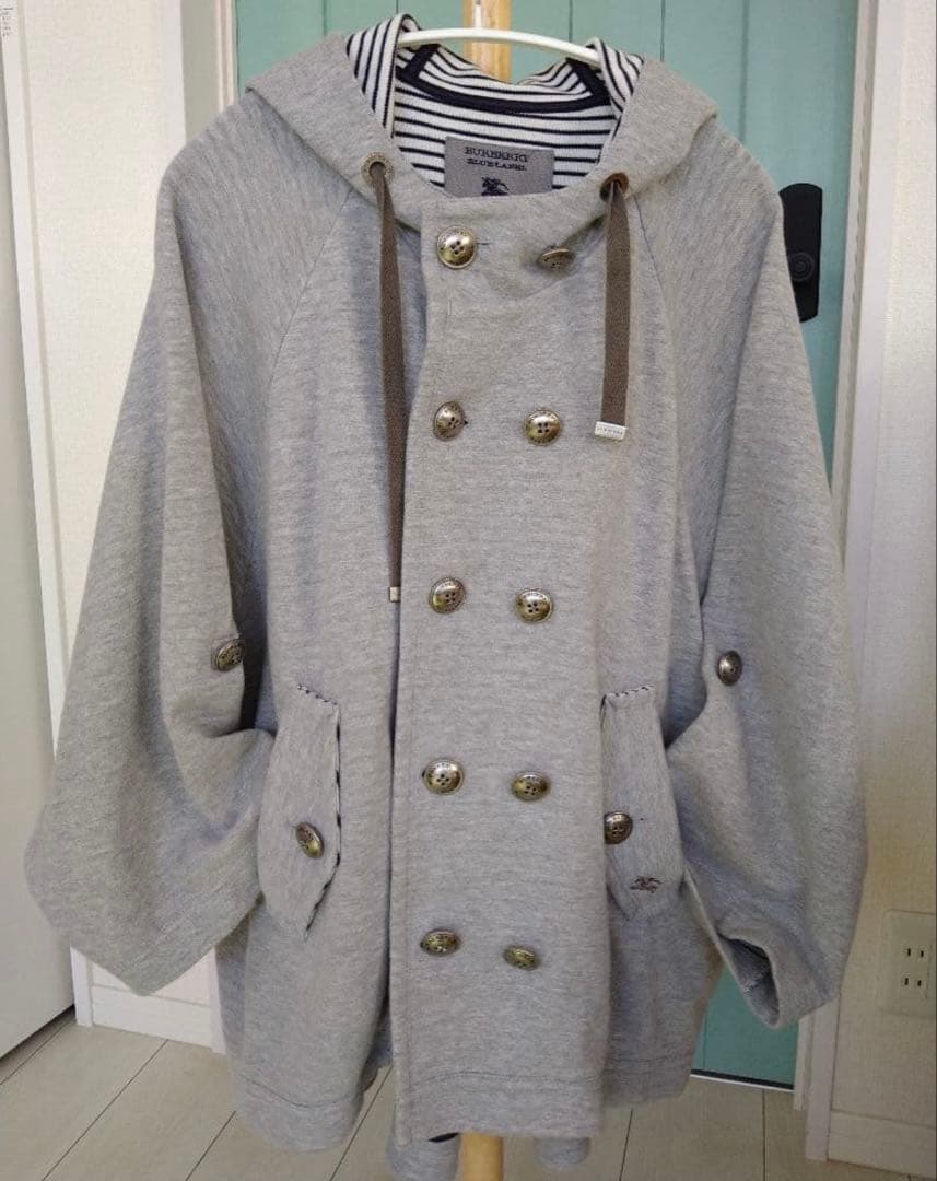 BURBERRY LONDON フード付きスウェットポンチョ38