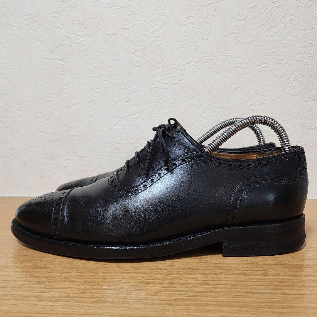 ジャランスリワヤ 革靴 25.5cm ビジネスシューズ ブラック セミブローグ