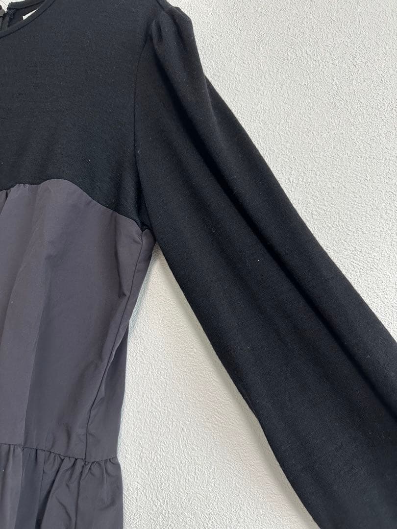 BORDERSatBALCONY ティアードトップ長袖チュニック　36 へプラム