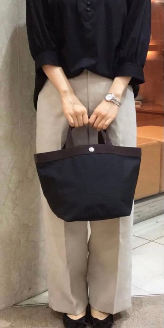 【極美品】エルベシャプリエ　ノワール　モカ　黒　茶　707 バッグ