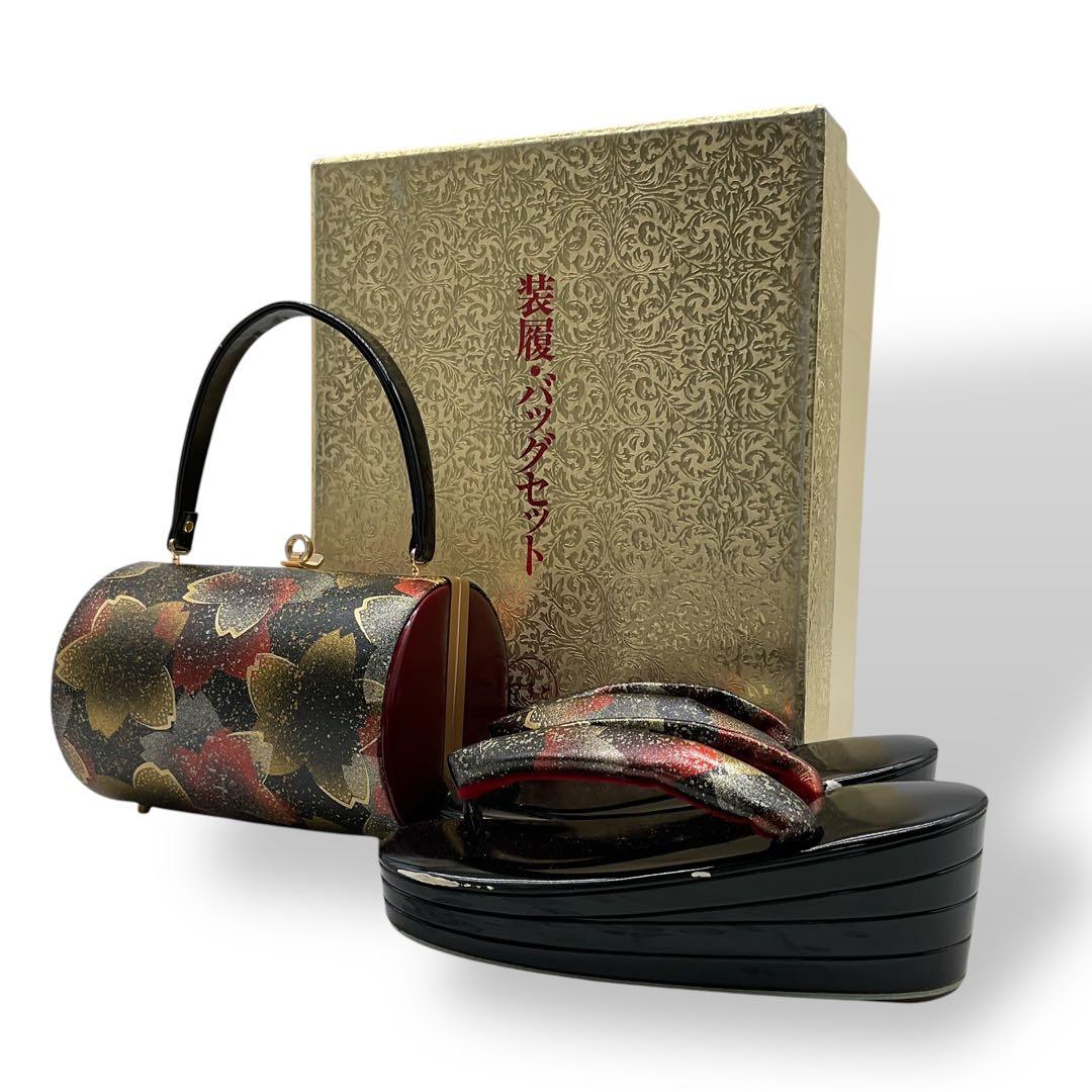 未使用級 草履セット 和装バッグ 京都室町 ハンドバッグ 草履 フォーマルバッグ