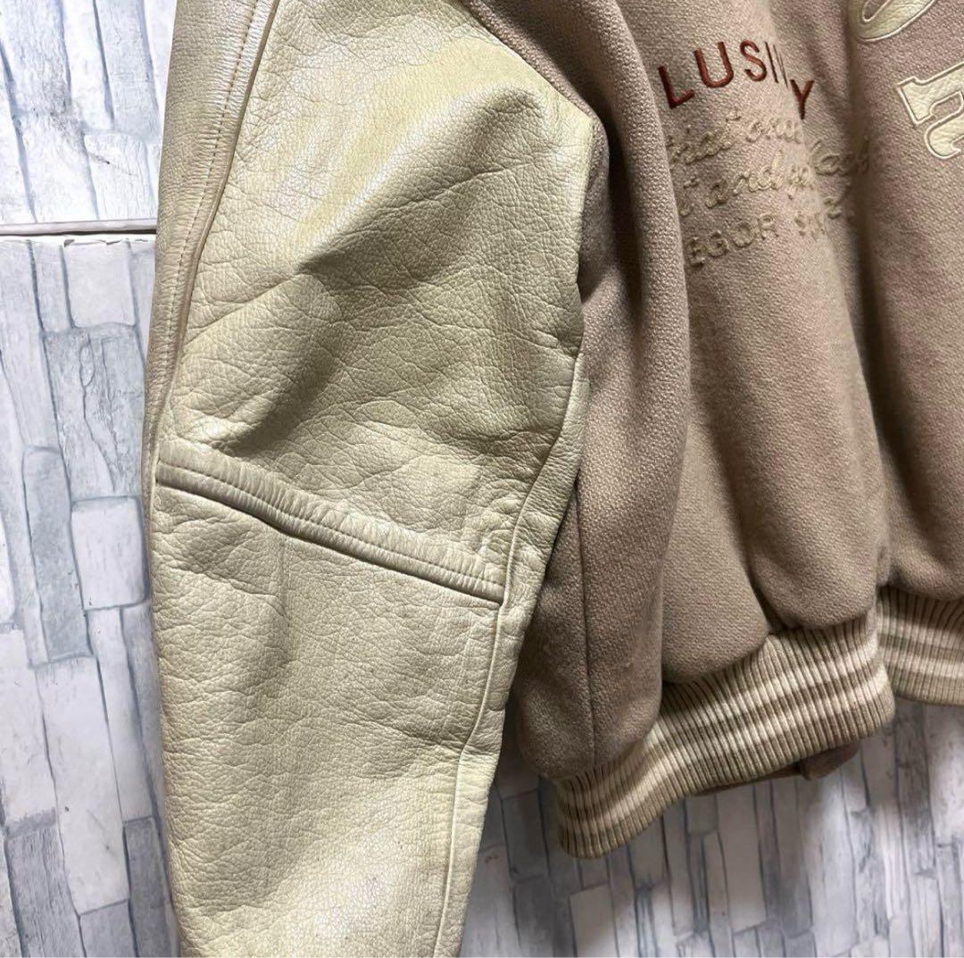 McGREGOR マックレガー スタジャン 袖レザー 刺繍ロゴ 中綿 メンズ L