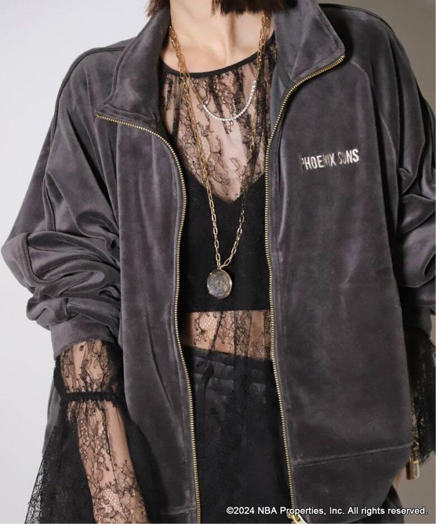 新品 アパルトモン オフ ザ コート by NBA ベロア ジャージーブルゾン