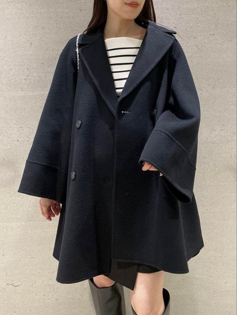 【最終お値下げ】SNIDEL リバーフレアコート　ブラック　2023AW