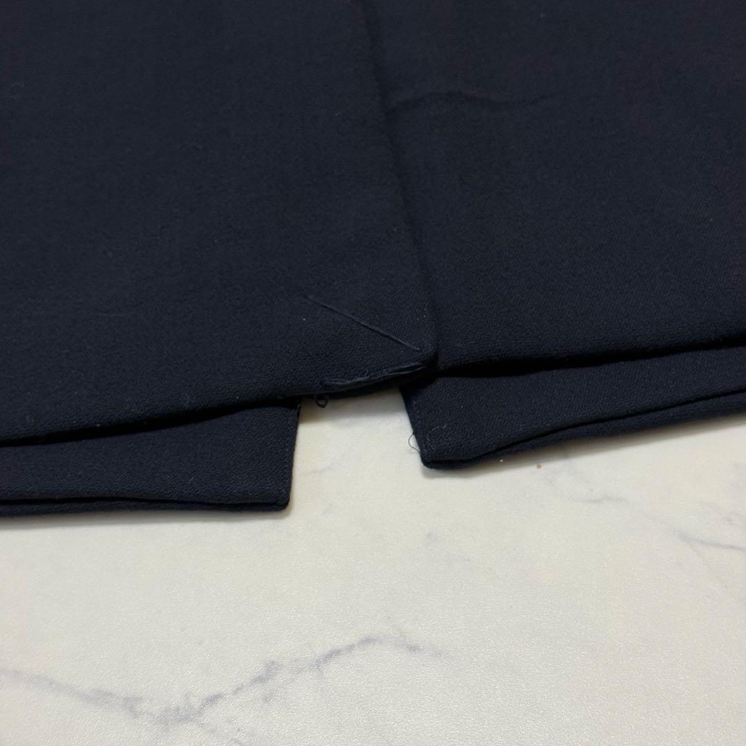 未使用タグ付き　ANYA HINDMARCH カウレザー　ロングコート　ネイビー