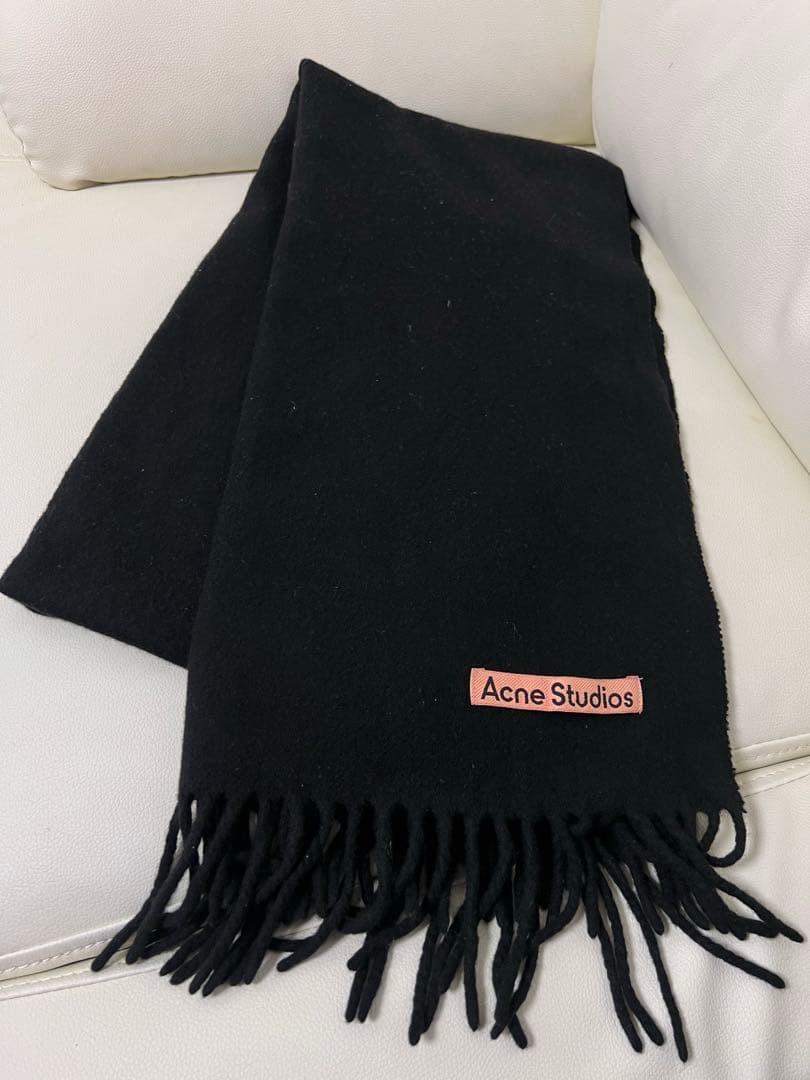 【美品】Acne Studios　マフラー　大判　ブラック