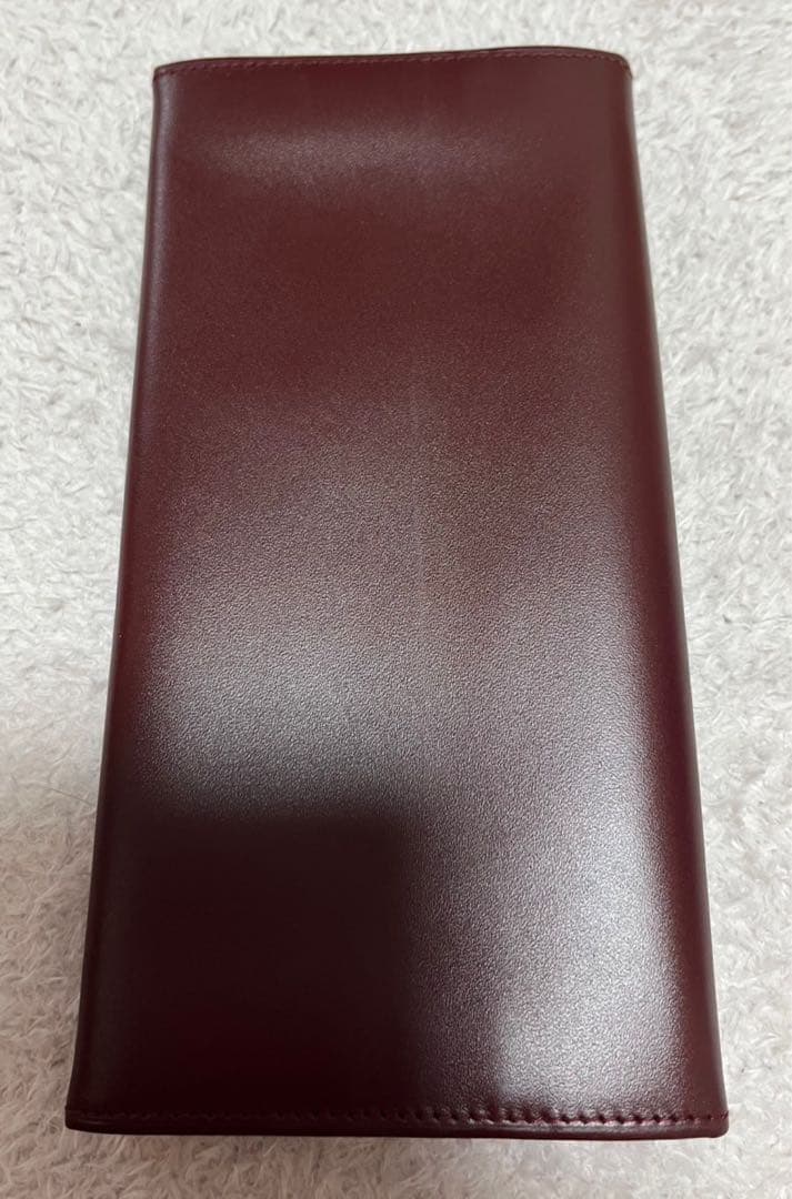 極美品　カルティエ 長財布 2つ折り マストライン ボルドー 小銭入れ付き