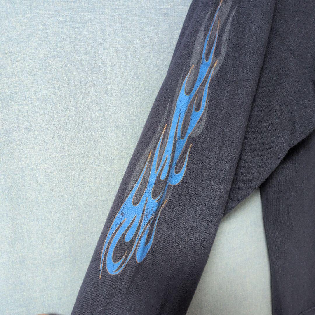 ハーレーダビッドソン　ロンＴ　袖ブルーフレイム　XL