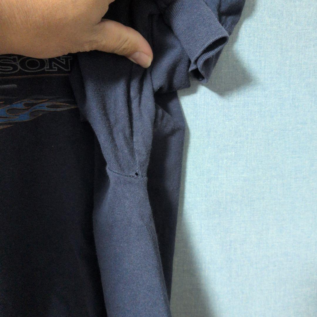 ハーレーダビッドソン　ロンＴ　袖ブルーフレイム　XL