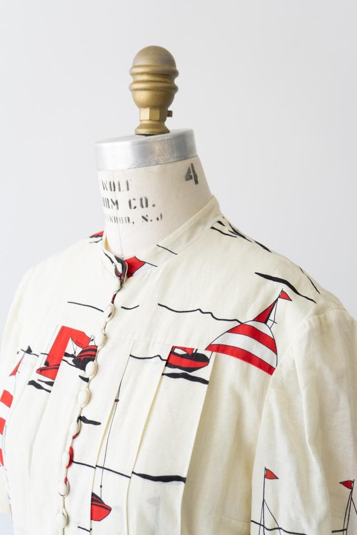 GUCCI グッチ ヨット柄 プリーツ ワンピース