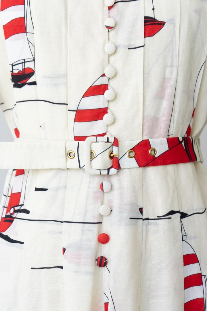 GUCCI グッチ ヨット柄 プリーツ ワンピース