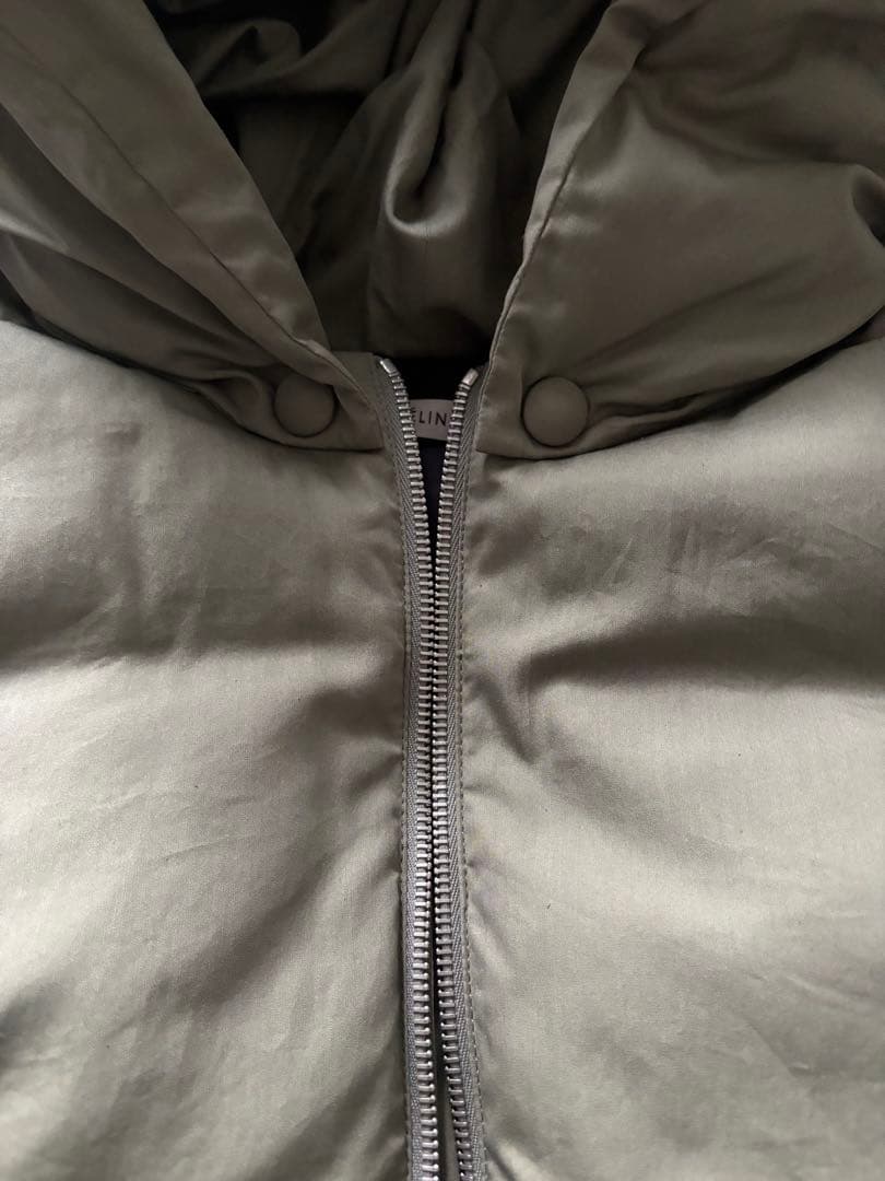 CELINE セリーヌ フィービー ダウンベスト 34 オリーブグリーン