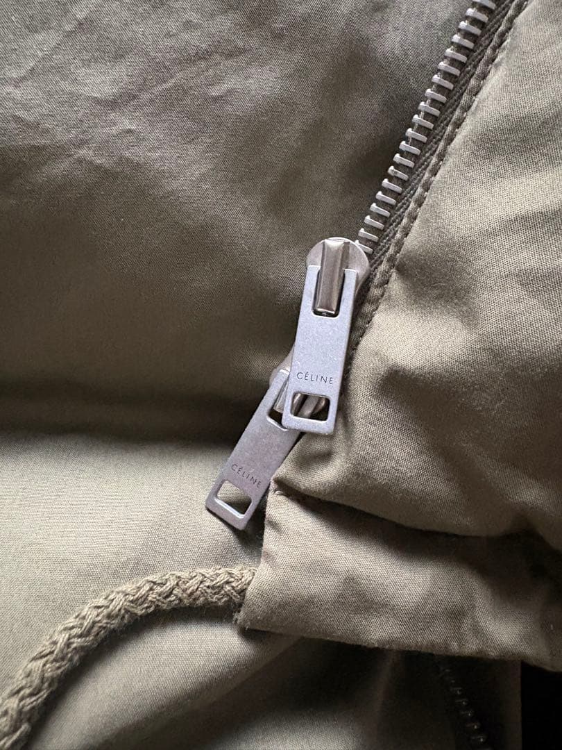 CELINE セリーヌ フィービー ダウンベスト 34 オリーブグリーン