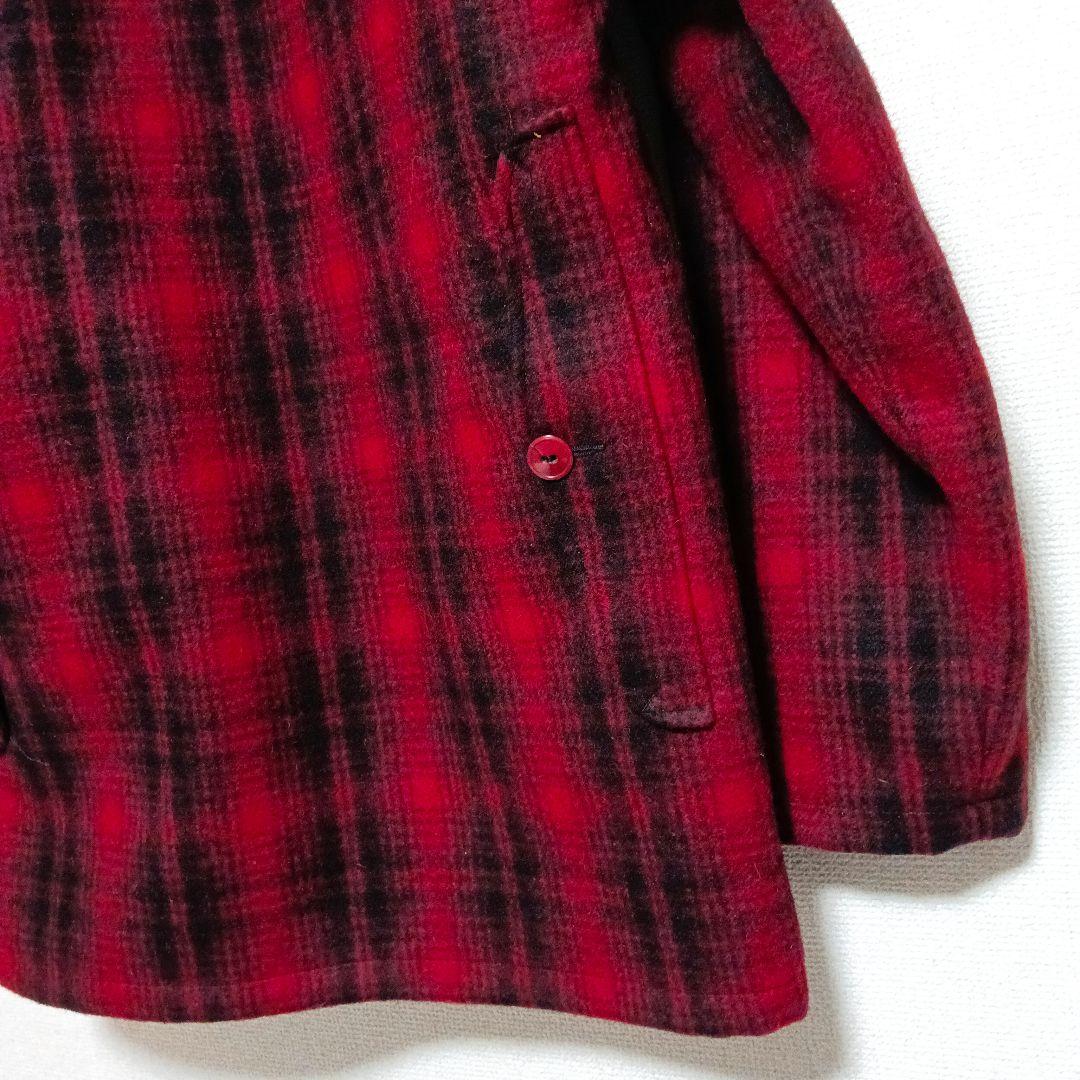 超美品 90sウールリッチ USA製 マッキーノ ウール 赤黒 M