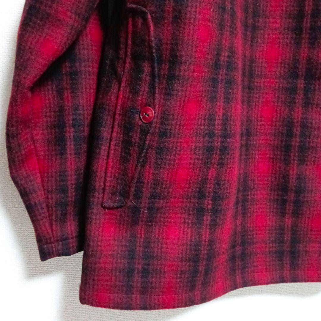 超美品 90sウールリッチ USA製 マッキーノ ウール 赤黒 M
