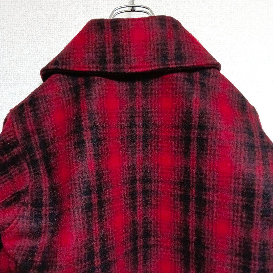 超美品 90sウールリッチ USA製 マッキーノ ウール 赤黒 M