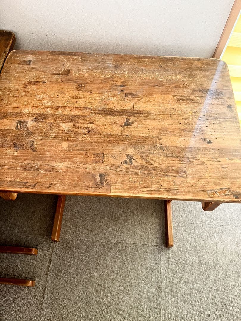 もうあと残り1点♪人気のビンテージ木製　 約縦45×横65 アンティーク学習机