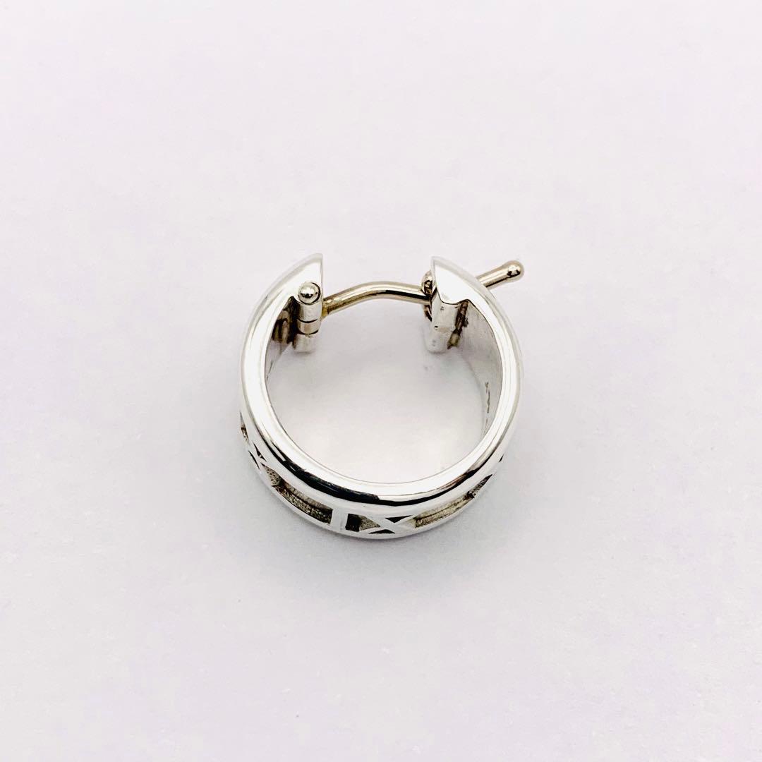 美品 オールドティファニー アトラス フープ ピアス 片耳 シルバー925