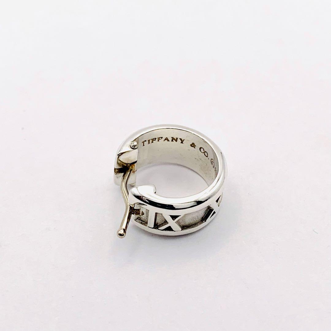 美品 オールドティファニー アトラス フープ ピアス 片耳 シルバー925