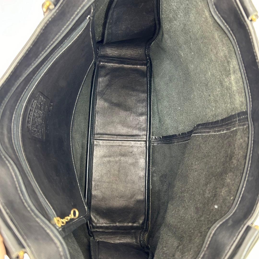 【美品】オールドコーチ 4129 トートバッグ レザー A4可 黒 肩掛け