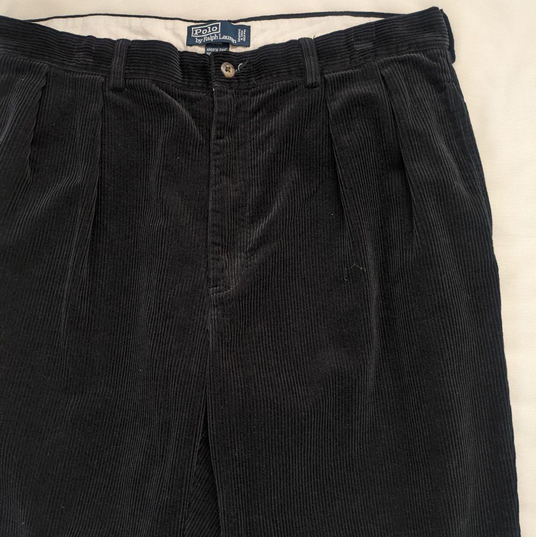 ポロ ラルフローレン　コーデュロイパンツ　黒　w38　コーズ　ANDREW