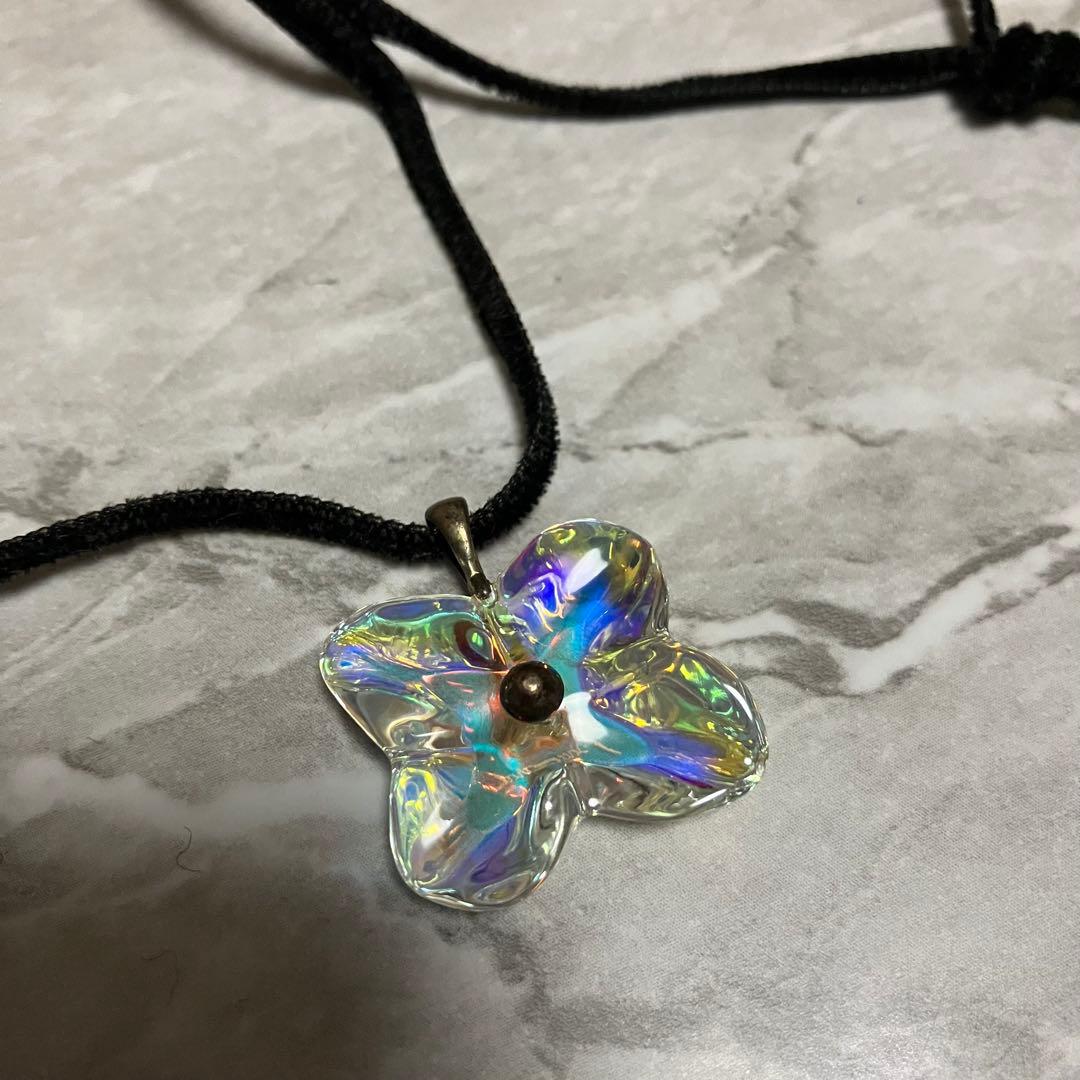 バカラ正規品クリスタル ネックレスオルテンシア フラワーペンダントチョーカー