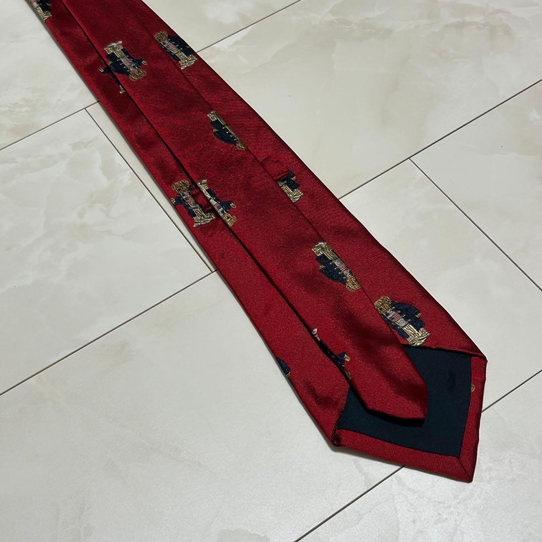 Ralph Lauren ポロベア ネクタイ シルク100% 総柄