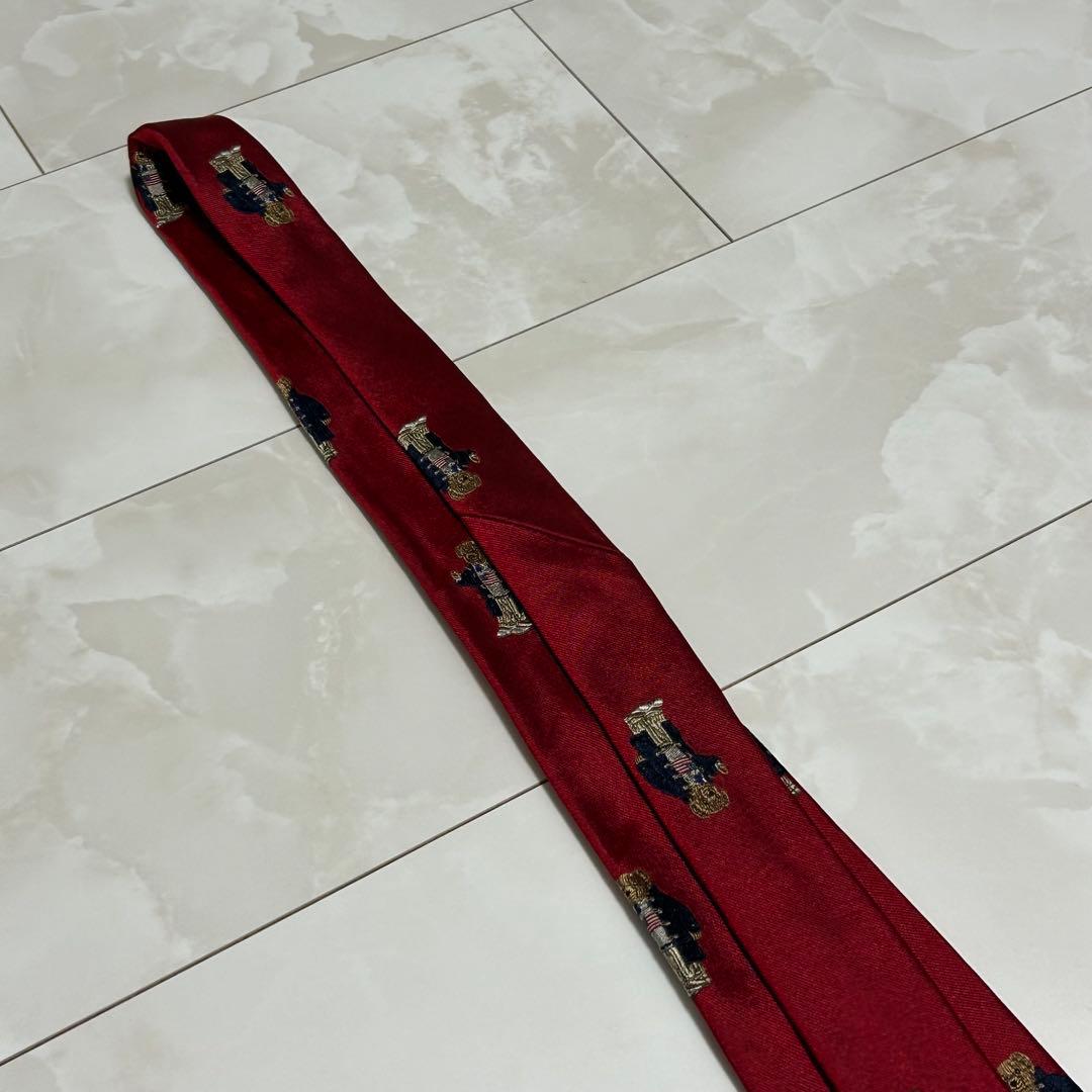 Ralph Lauren ポロベア ネクタイ シルク100% 総柄