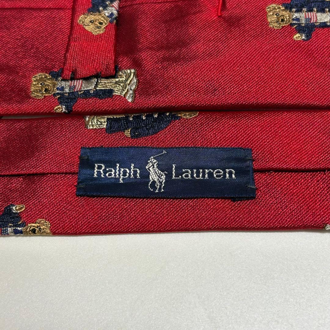 Ralph Lauren ポロベア ネクタイ シルク100% 総柄